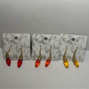 Hand-crafted Christmas Bulb Earrings